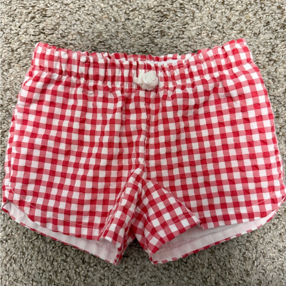 Red and White Gingham Shorts
